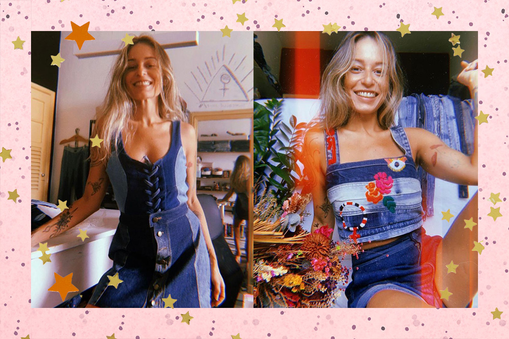 Conheça artista que transforma roupas jeans usando a técnica do upcycling