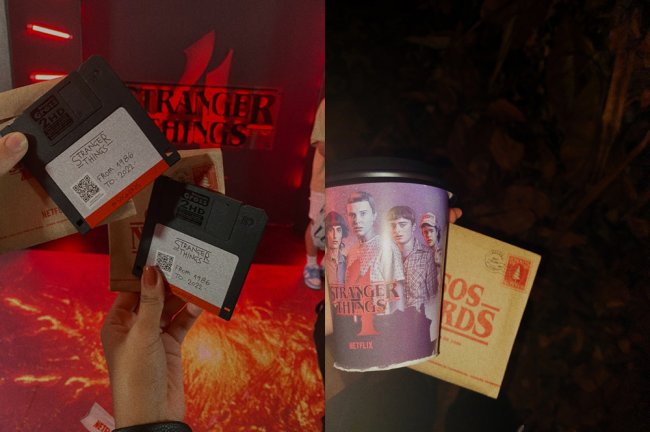 Cenários de Stranger Things no evento da Netflix