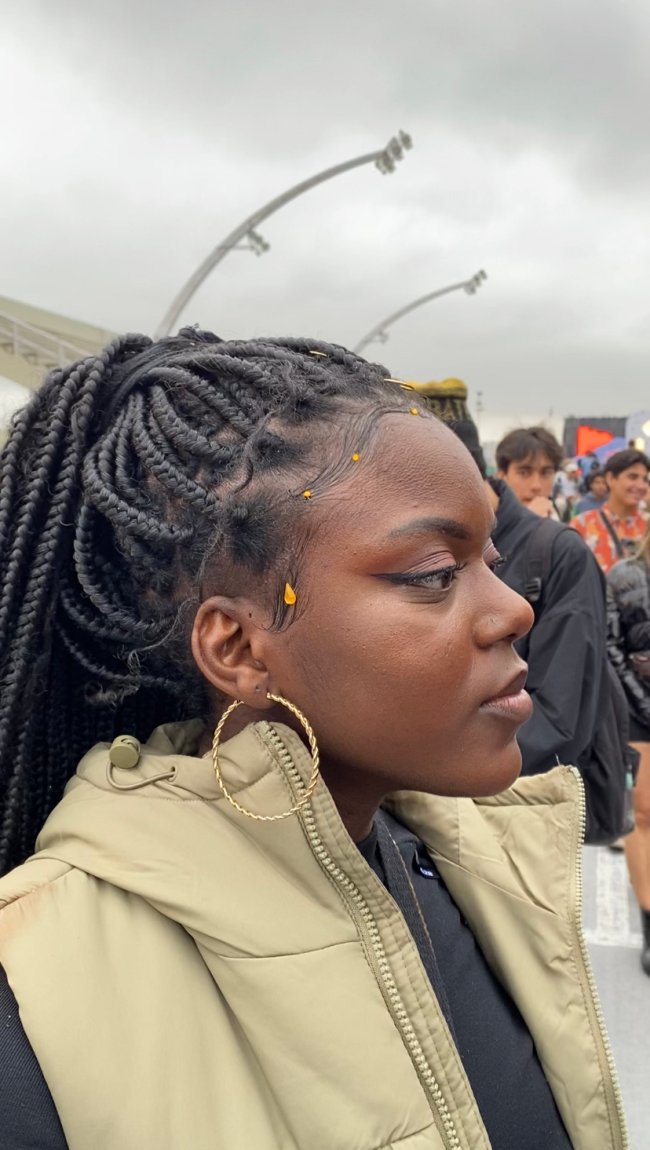 Cabelo com trança e baby hair Gabriela Ambrósio (@_gabiambr) no CENA 2K22