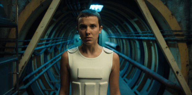 eleven-stranger-things Millie Bobby Brown como Eleven na quarta temporada de Stranger Things