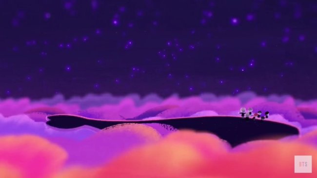 4 vezes que o BTS honrou o nome do grupo e “Born to Save” Print do clipe Whalien 52, do BTS. Na animação, os integrantes da banda estão em cima de uma grande baleia