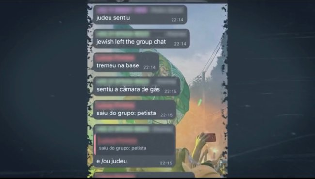 aluno denuncia racismo em escola print de mensagem escrito: neonazistas de porto...antipestistas*