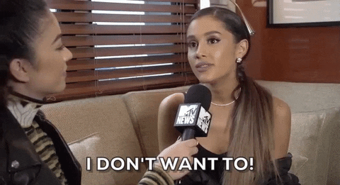 Gif da Ariana Grande falando não Gif da Ariana Grande falando não