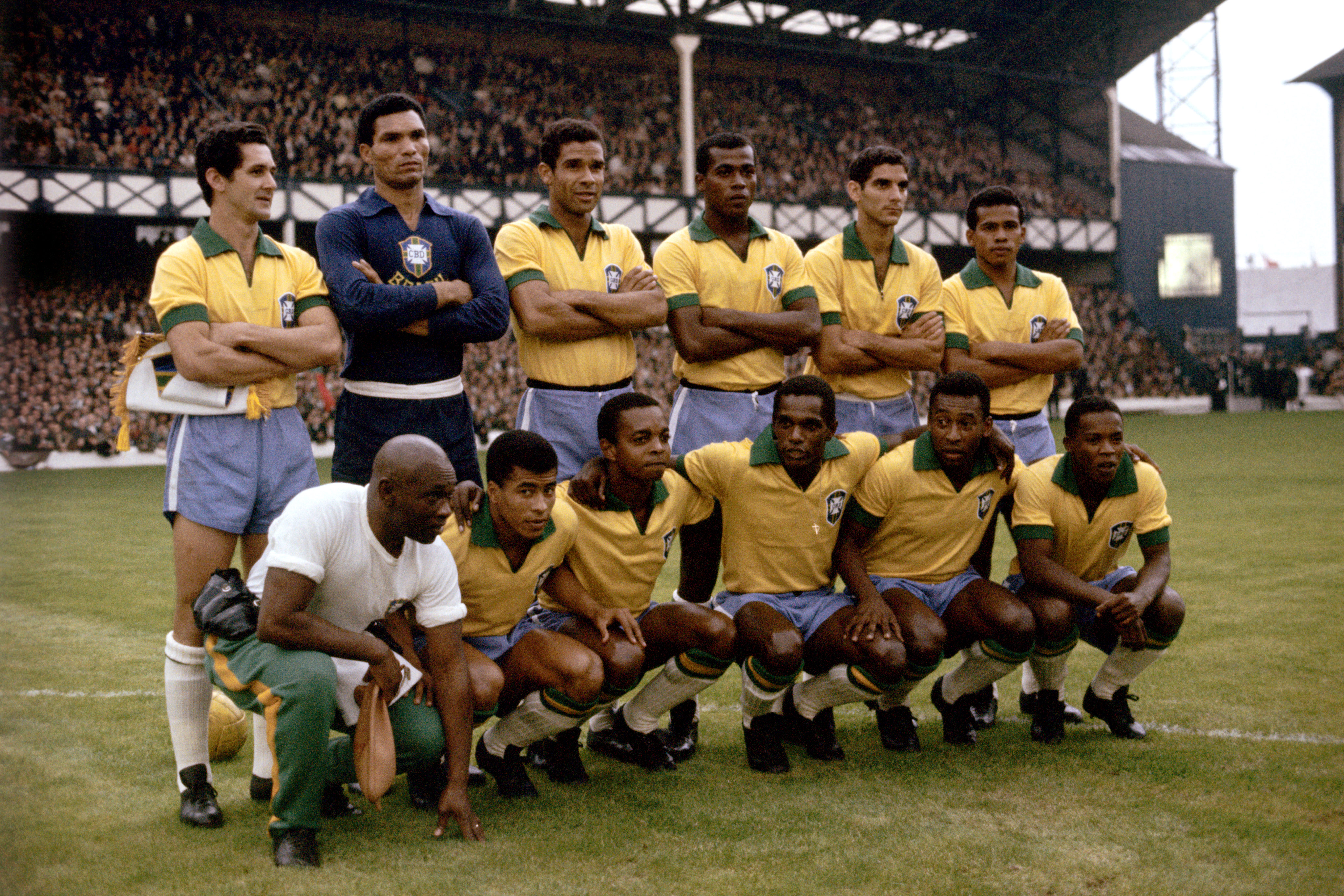 Soccer – World Cup England 1966 – Group Three – Portugal v Brazil – Goodison Park Seleção brasileira de futebol na Copa do Mundo de 1966, na Inglaterra