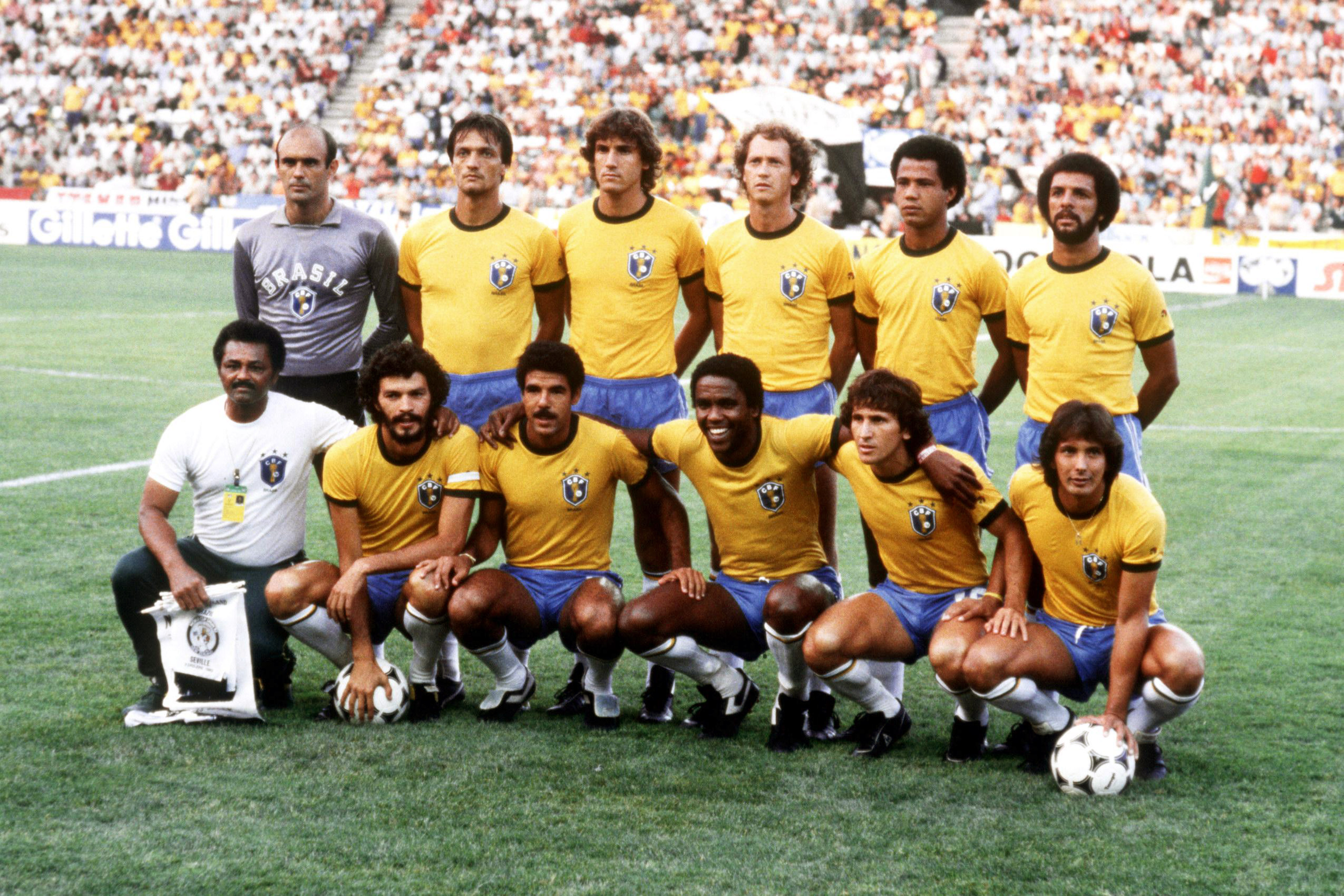 Soccer – World Cup Spain 82 – Group Six – Brazil v New Zealand Seleção brasileira de futebol na Copa do Mundo de 1982, na Espanha