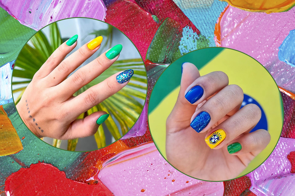 Nail arts para a Copa do Mundo