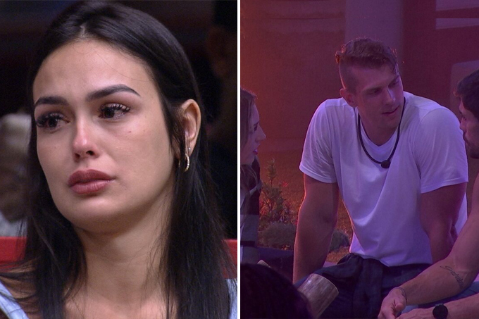 Larissa, Cristian, Amanda e Cara de Sapato, do Big Brother Brasil 23