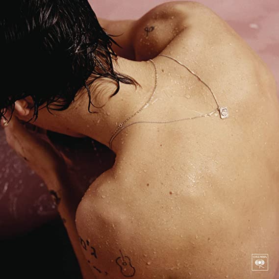 Capa do disco Fine Line com as costas de Harry Styles