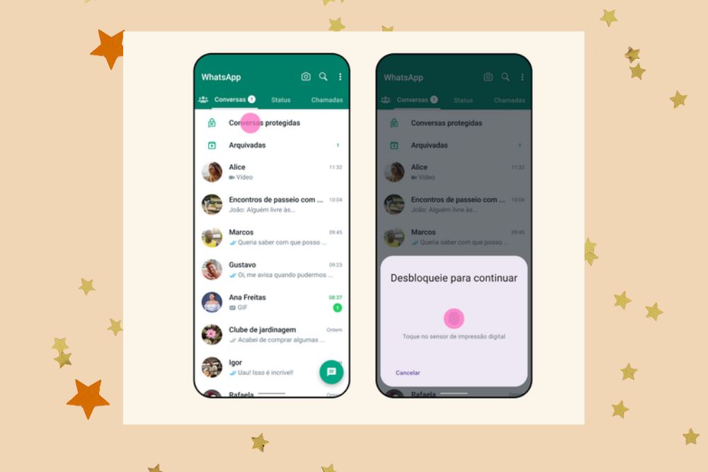 Agora dá para colocar senha em conversas no WhatsApp, sabia? Vem aprender!