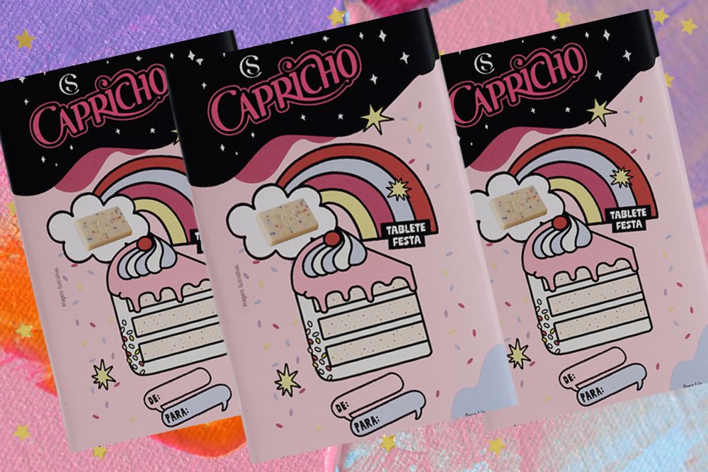 Cacau Show e CAPRICHO lançam tablete especial sabor ‘festa de aniversário’