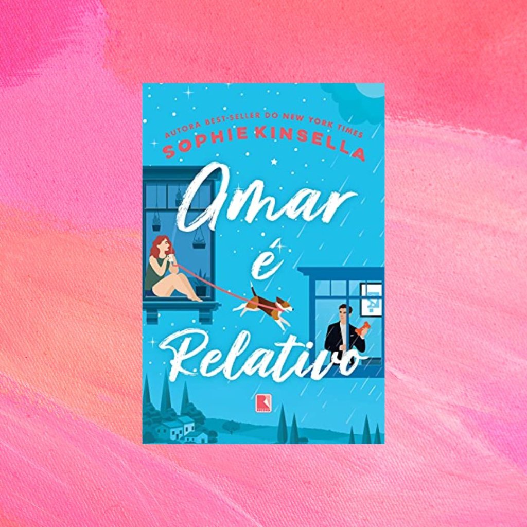 Amar é relativo Capa do livro Teto para dois. Fundo rosa.