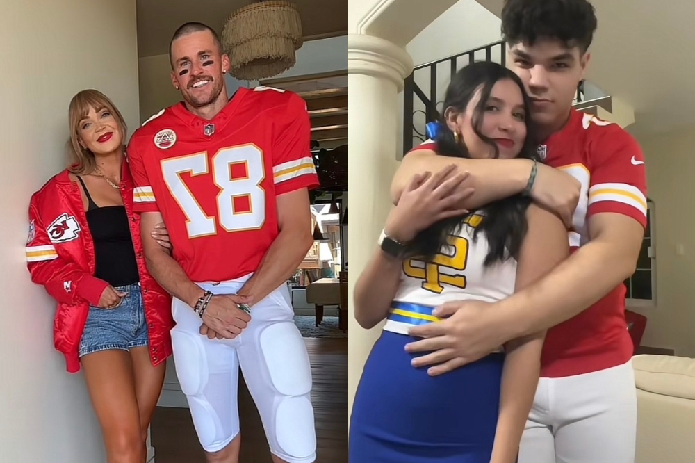 Fantasia de Taylor Swift e Travis Kelce virou tendência do Halloween 2023