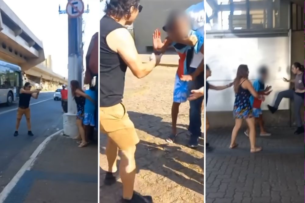 Jovem negro é ameaçado por homem armado e policial militar nega ajuda