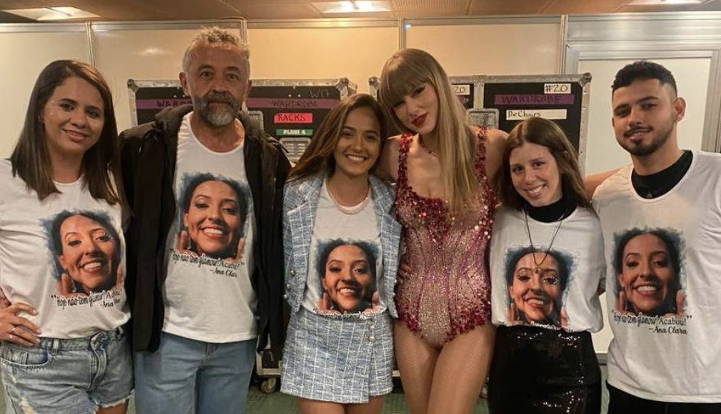 Família de Ana Benevides é recebida por Taylor Swift em último show em SP