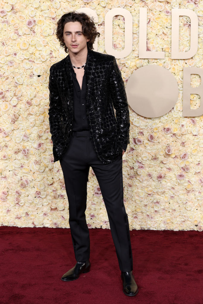 Timothée Chalamet no Globo de Ouro 2024