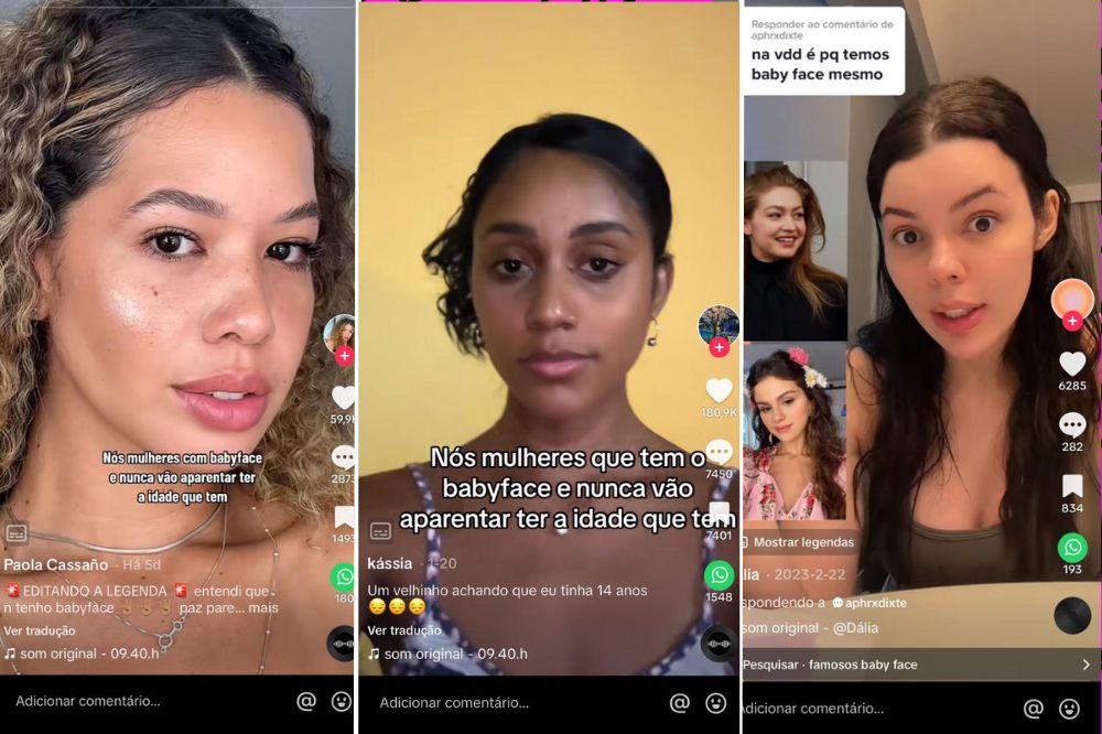 Você tem ‘baby face’? Entenda a trend do TikTok sobre rostos infantis