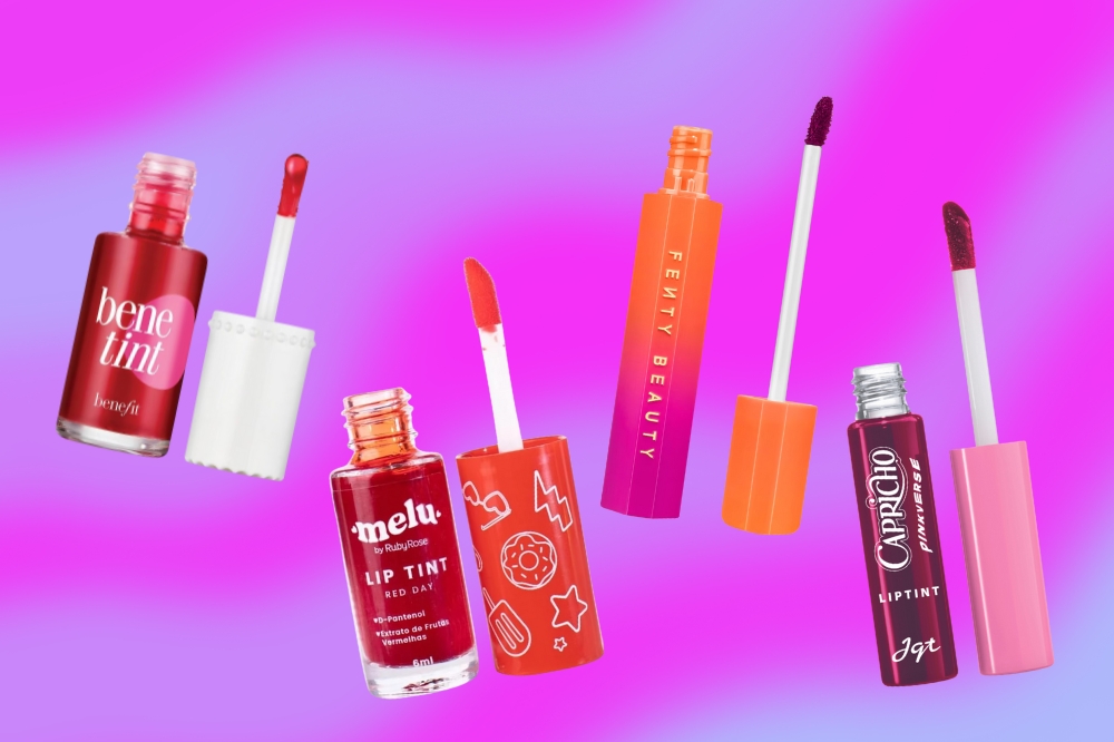 16 opções de lip tint para deixar um efeito natural nos lábios e bochechas