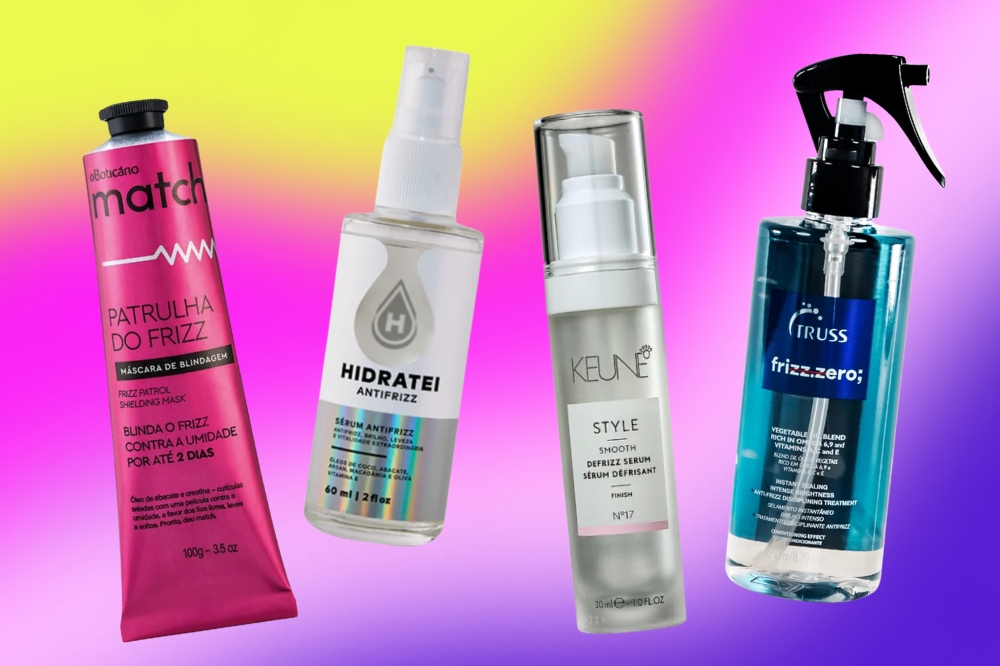 Produtos de cabelo antifrizz