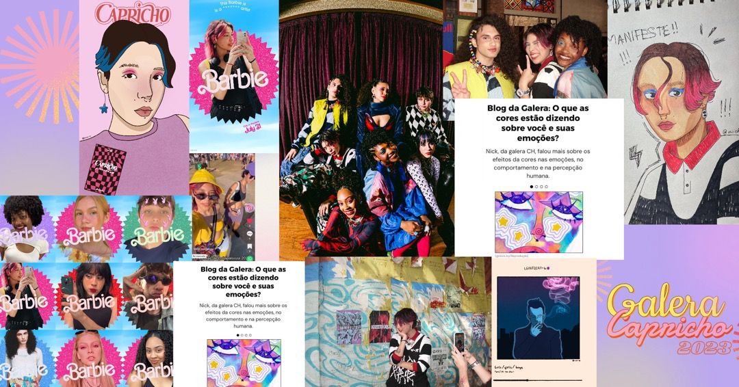 Imagem do moodboard da Nick da Galera Capricho 2023.