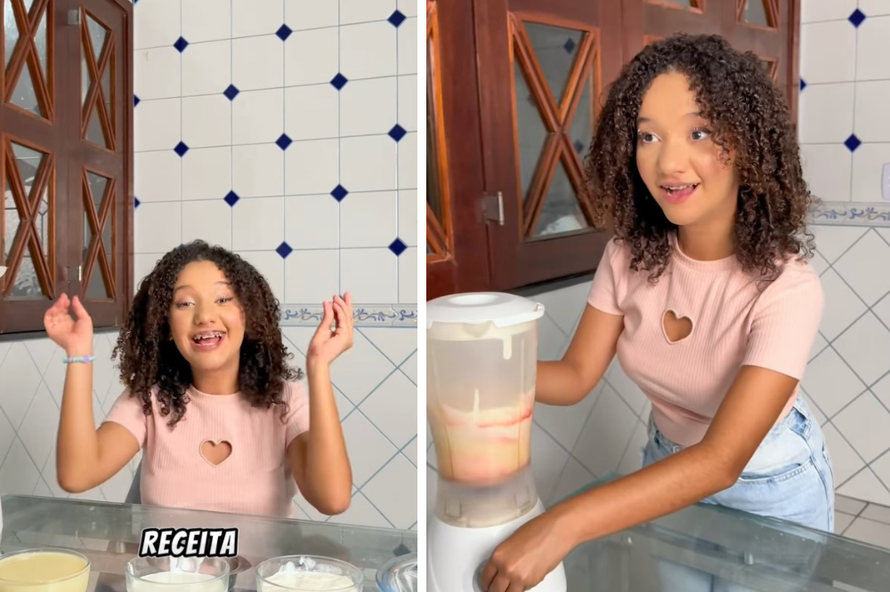 Rayssa ensina receita fácil e refrescante de doce de morango