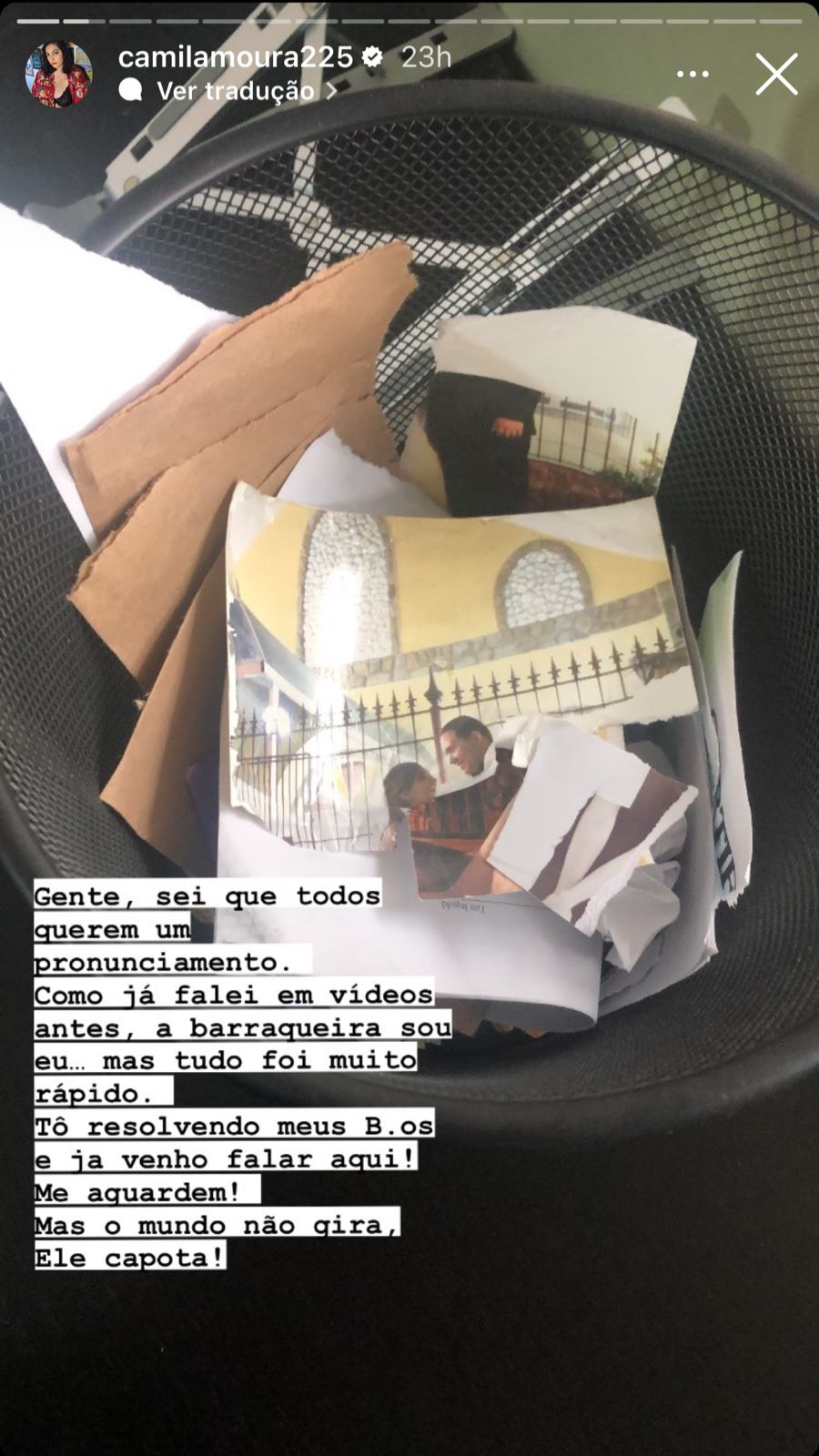 Camila Moura posta foto com Lucas Henrique Buda no lixo Camila Moura posta foto com Lucas Henrique Buda no lixo