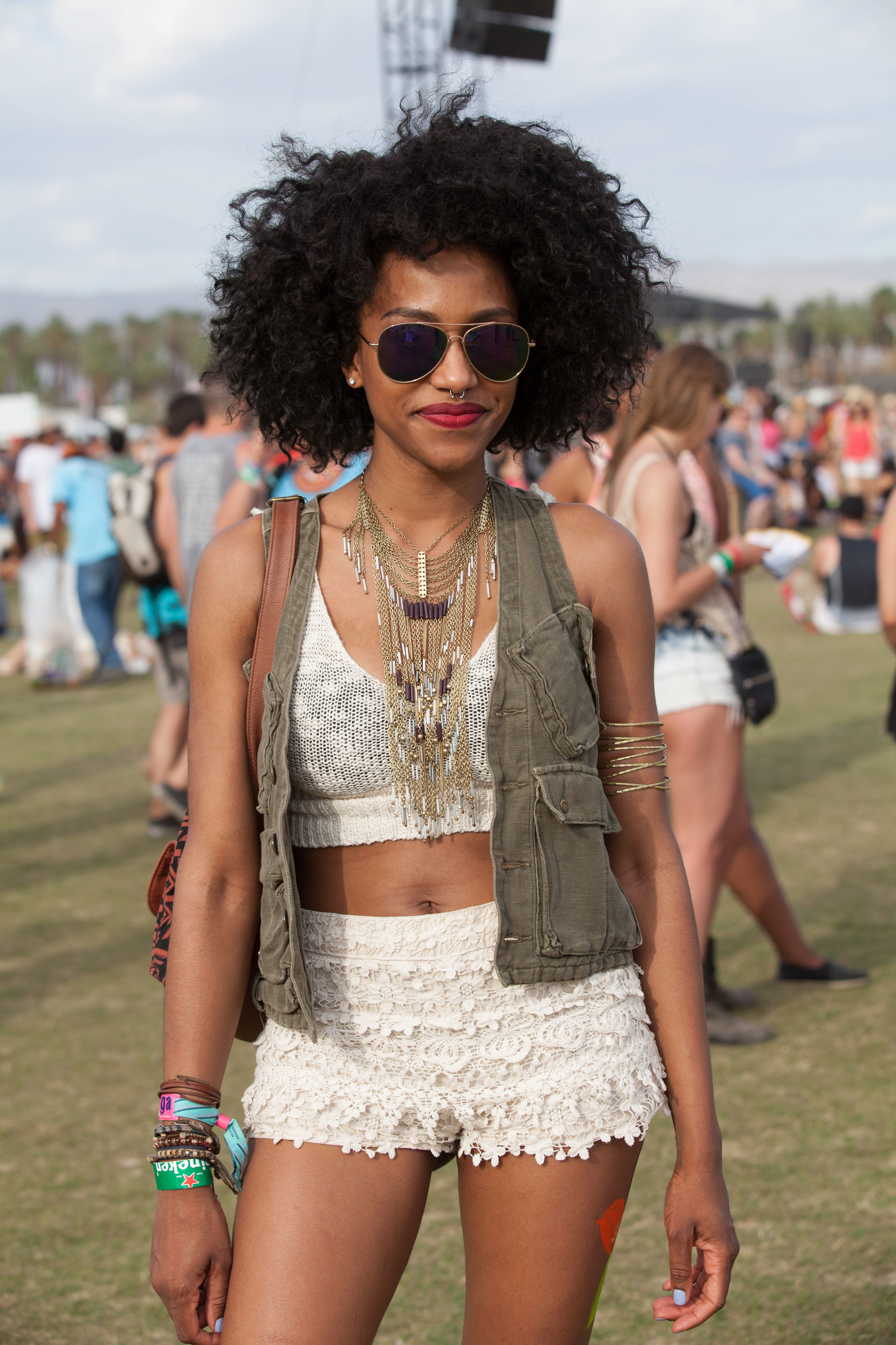 Coachella Valley Music and Arts Festival 2014, Indio Look do Coachella 2014 com short de renda
