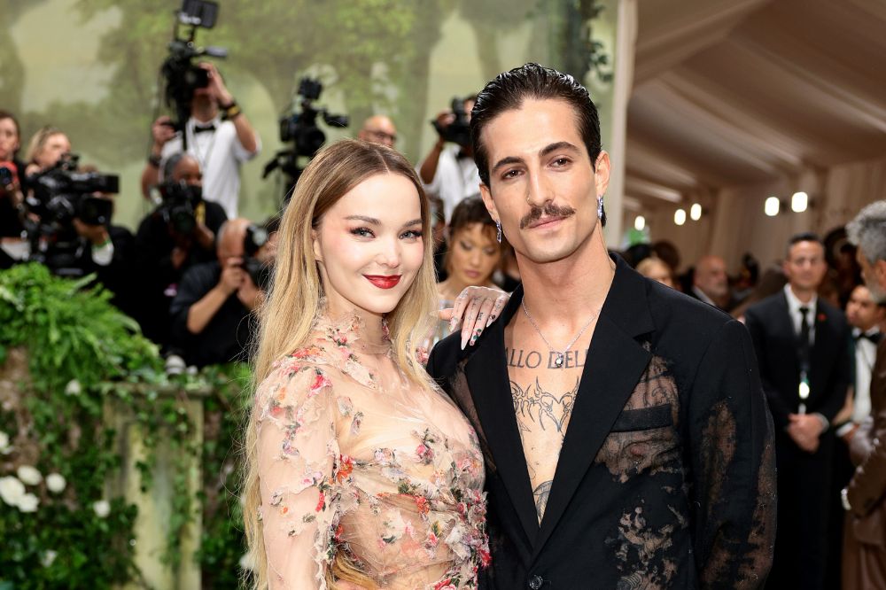 Dove Cameron e Damiano David, do Måneskin, chegam juntos no Met Gala