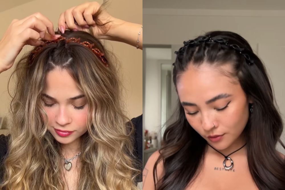 Esta tiara que recria penteado dos anos 90 e 2000 está bombando no TikTok