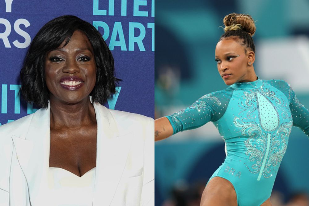 Viola Davis celebra medalha de ouro de Rebeca Andrade